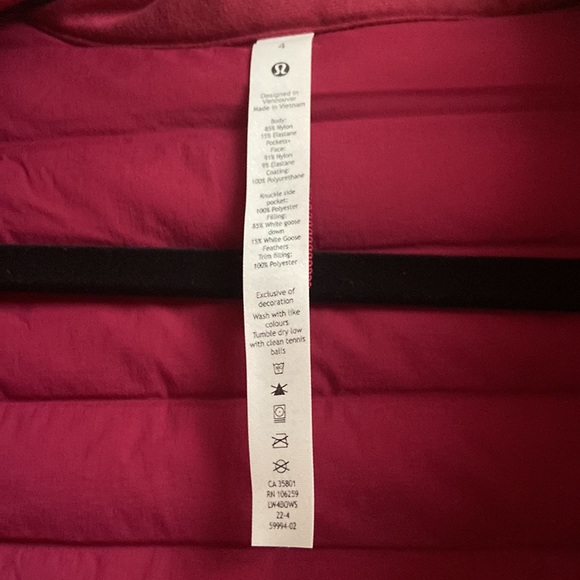 NWT Lululemon Pack it down Long Jacket - Picture 13 of 13